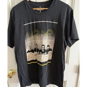 U2 Innocence Experience Tour 2015 Double Sided Concert Black T-Shirt 2XL